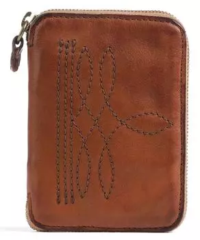 Кошелек из зерненой яловой кожи Campomaggi, коричневый