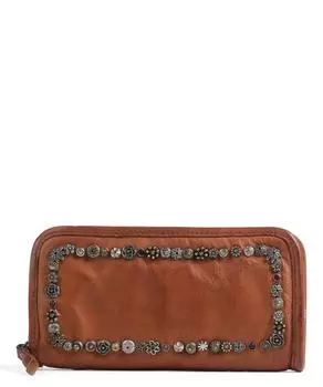 Кошелек из зерненой яловой кожи Campomaggi, коричневый