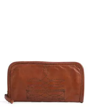 Кошелек из зерненой яловой кожи Campomaggi, коричневый