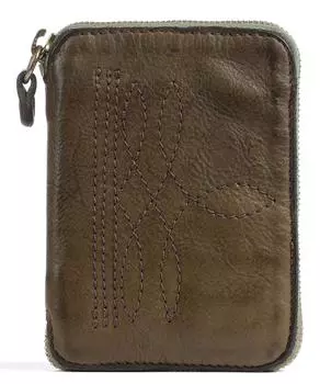 Кошелек из зерненой яловой кожи Campomaggi, зеленый