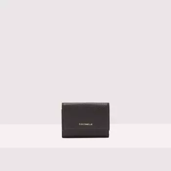 Кошелек из зернистой кожи Coccinelle METALLIC SOFT, черный
