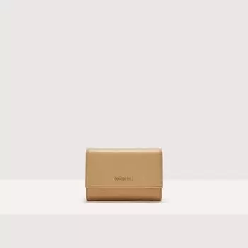 Кошелек из зернистой кожи Coccinelle METALLIC SOFT, бежевый