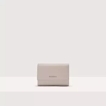 Кошелек из зернистой кожи Coccinelle METALLIC SOFT, серый