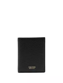 Кошелек из зернистой кожи TOM FORD, черный