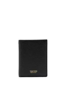 Кошелек из зернистой кожи TOM FORD, черный