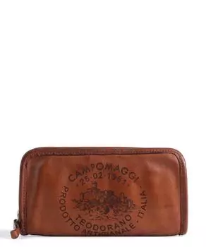 Кошелек из зернистой яловой кожи Campomaggi, коричневый