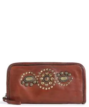 Кошелек из зернистой яловой кожи Campomaggi, коричневый