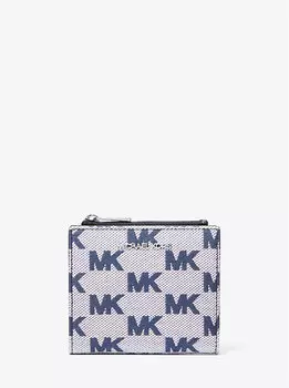 Кошелек из жаккарда с логотипом Cooper Michael Kors, синий