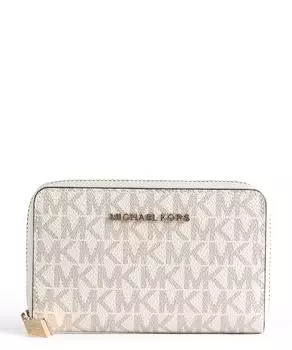 Кошелек Jet Set из парусины Michael Kors, белый
