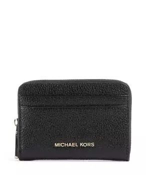 Кошелек Jet Set из зернистой кожи Michael Kors, черный