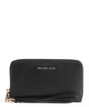 Кошелек Jet Set из зернистой яловой кожи Michael Kors, черный