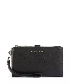 Кошелек jet set из зернистой яловой кожи Michael Kors, черный