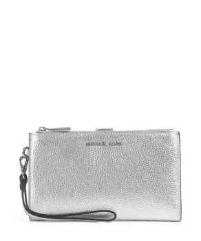 Кошелек Jet Set из зернистой яловой кожи Michael Kors, серебряный