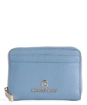 Кошелек Jet Set с подвесками из зернистой яловой кожи, холст Michael Kors, синий