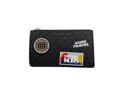 Кошелек Jet Set Travel с двойной застежкой-молнией и запястьем Michael Kors