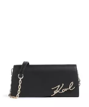 Кошелек K/Signature из мелкозернистой коровьей кожи Karl Lagerfeld, черный