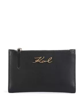 Кошелек K/Signature из мелкозернистой яловой кожи. Karl Lagerfeld, черный