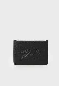 Кошелек K/SKUARE ZIP CARDHOLDER KARL LAGERFELD, черный