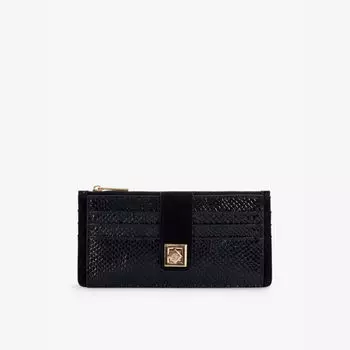 Кошелек Karlos из искусственной кожи с эффектом крокодиловой кожи Dune, черный