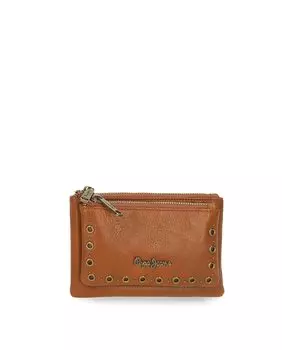 Кошелек-кемпер с двумя отделениями цвета кожи Pepe Jeans, коричневый