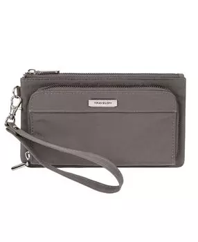 Кошелек-клатч с блокировкой RFID для телефона Travelon, коричневый