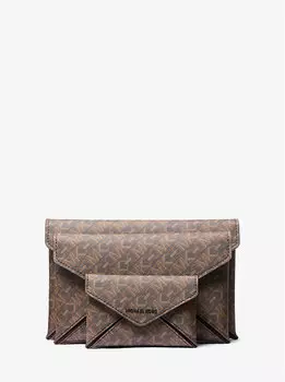 Кошелек-конверт Jordi 3-в-1 Empire с монограммой Michael Kors, коричневый