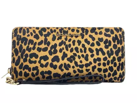 Кошелек-кошелек с анималистичным принтом Jet Set Continental Michael Kors