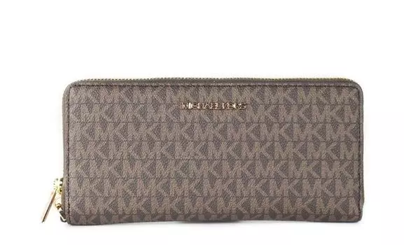 Кошелек-кошелек с запястьем Jet Set Travel, большой коричневый Michael Kors