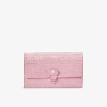 Кошелек кожаный Aspinal Of London Signature-Hardware, сиреневый