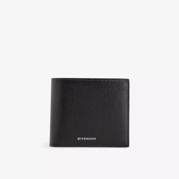 Кошелек кожаный Givenchy с тиснением логотипа, черный