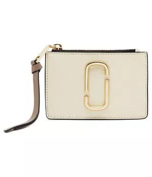 Кошелек кожаный Marc Jacobs с верхней молнией, белый