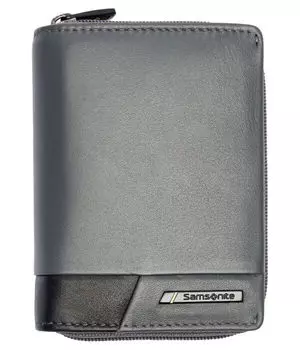 Кошелек кожаный Samsonite, серый