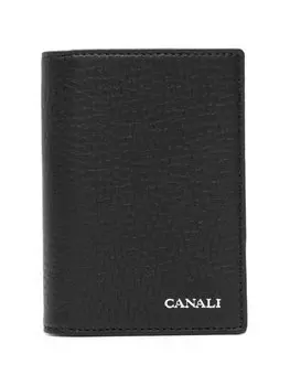 Кошелек кожаный складной Canali, черный