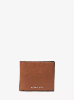 Кошелек-Купюрница Hudson из шагреневой кожи Michael Kors, коричневый
