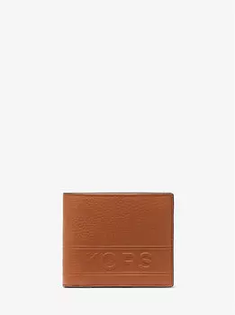 Кошелек-Купюрница Hudson из шагреневой кожи с карманом для монет Michael Kors, коричневый