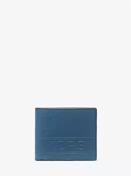 Кошелек-Купюрница Hudson из шагреневой кожи с карманом для монет Michael Kors, синий