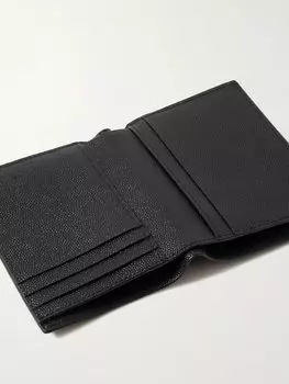 Кошелек-купюрница из натуральной кожи с тисненым логотипом SAINT LAURENT, черный