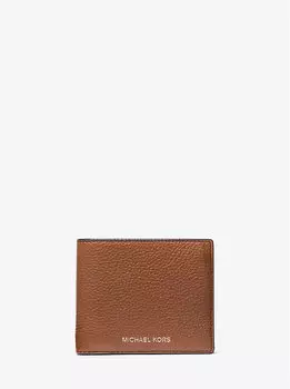 Кошелек-Купюрница из шагреневой кожи Cooper с карманом для монет Michael Kors, коричневый