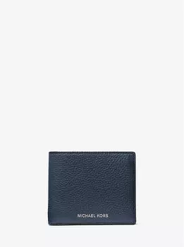 Кошелек-Купюрница из шагреневой кожи Cooper с карманом для монет Michael Kors, синий
