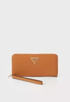 Кошелек LAUREL LARGE ZIP AROUND Guess, цвет Light Cognac