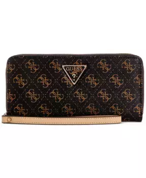 Кошелек Laurel Large Zip Around GUESS, коричневый