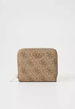 Кошелек LAUREL SMALL ZIP AROUND Guess, бежевый