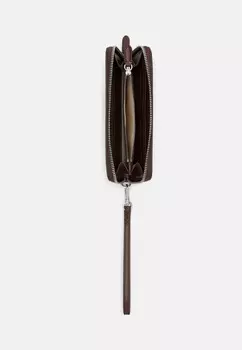 Кошелек LEATHER CONTINENTAL WRISTLET Lauren Ralph Lauren, темно-коричневый