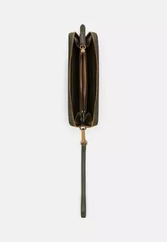 Кошелек LEATHER CONTINENTAL WRISTLET Lauren Ralph Lauren, оливковый