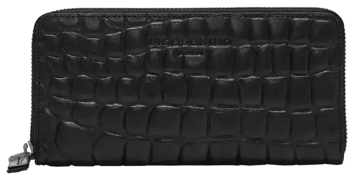 Кошелек Liebeskind Berlin "NOOS Croco Gigi" с модным тиснением под рептилию и RFID-защитой, черный