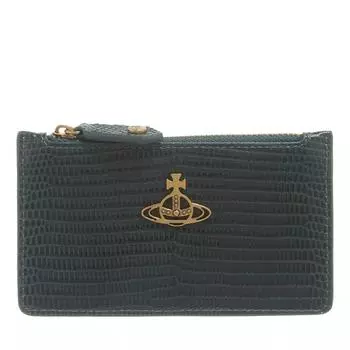 Кошелек lizard slim lg card holder Vivienne Westwood, зеленый