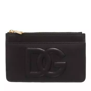 Кошелек logo leather card holder Dolce&Gabbana, черный
