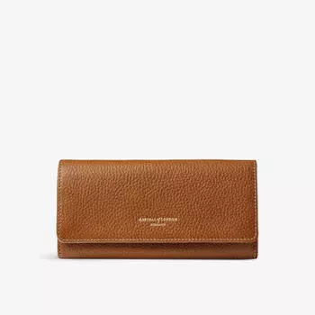 Кошелек London из зерненой кожи с логотипом Aspinal Of London, цвет tan