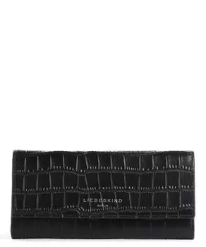 Кошелек Lora Croco Valentina RFID кожаный с тиснением Liebeskind, черный