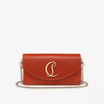 Кошелек Loubi54 с кожаной цепочкой Christian Louboutin, цвет rouquine
